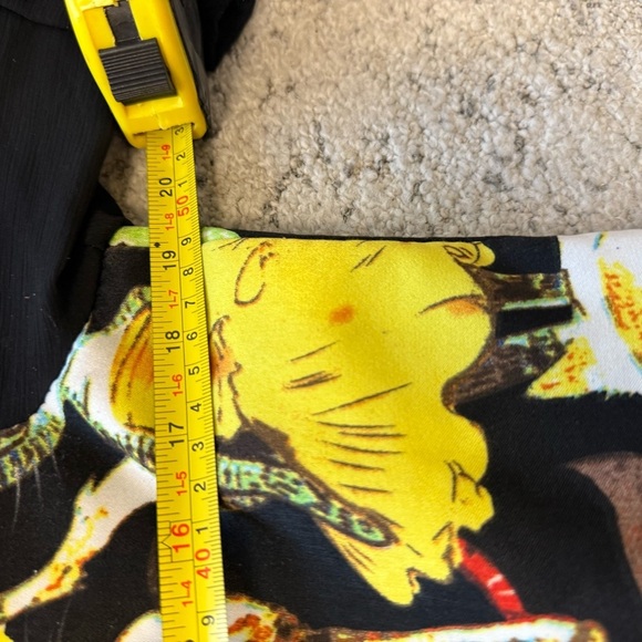 Crazy cat alien sheer ruffled XL (see measurements) Printed Women's Dress EUC - Picture 12 of 16